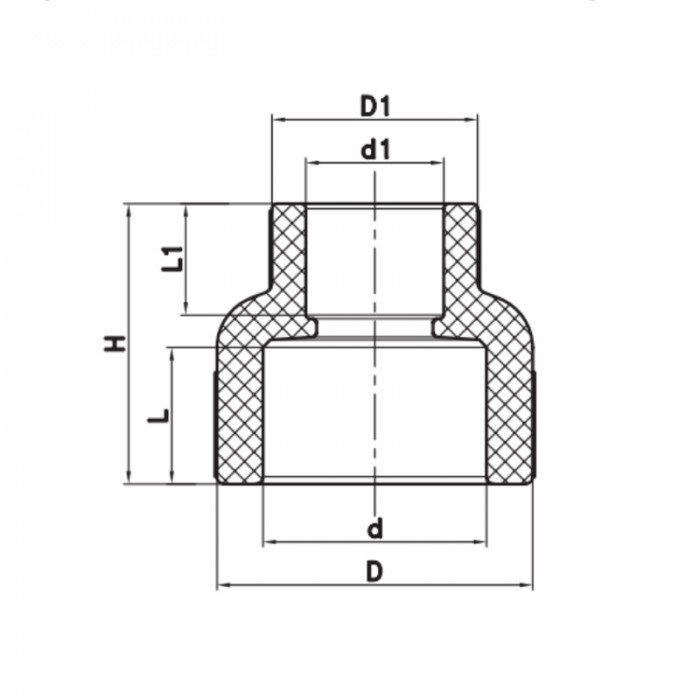 Муфта редукционная ВВ 75x63 PPR Koer K0210.PRO (KP2575) Муфта редукционная ВВ 75x63 PPR Koer K0210.PRO (KP2575)