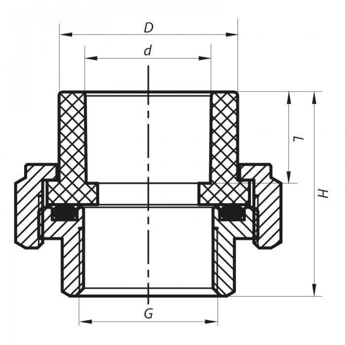 Сгон-американка ВР 20x1/2F PPR Koer K0129.PRO (KP0164) Сгон-американка ВР 20x1/2F PPR Koer K0129.PRO (KP0164)