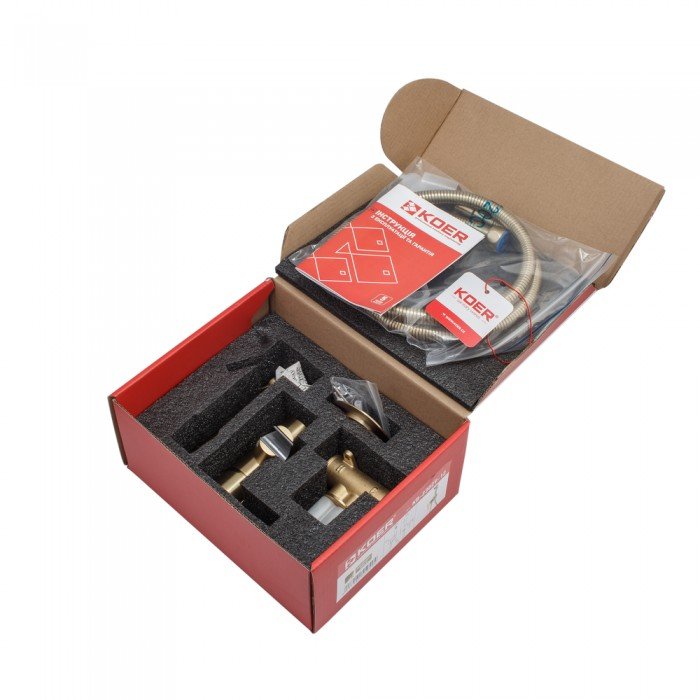 Смеситель для гигиенического душа Koer KB-23029-12 Цвет матовое золото (KR5504)