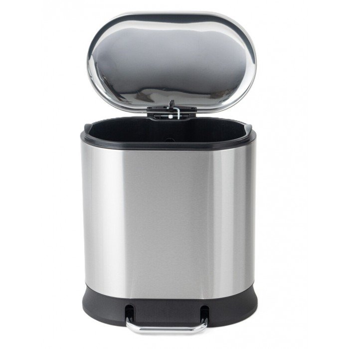 Відро для сміття з плавним закриттям овальне Mixxus Premium Strong-TC0120 SS Color 20л колір нержавій Відро для сміття з плавним закриттям овальне Mixxus Premium Strong-TC0120 SS Color 20л колір нержавій