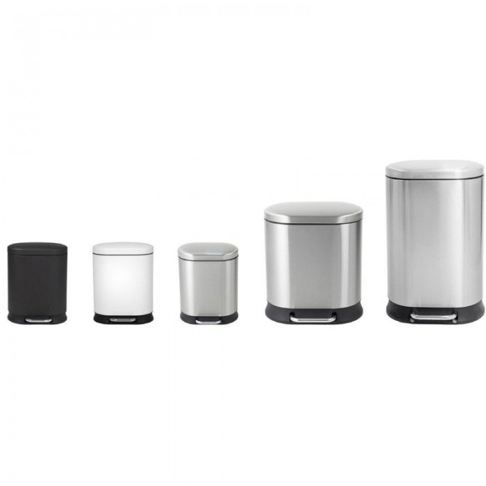Відро для сміття з плавним закриттям овальне Mixxus Premium Strong-TC0120 SS Color 20л колір нержавій Відро для сміття з плавним закриттям овальне Mixxus Premium Strong-TC0120 SS Color 20л колір нержавій