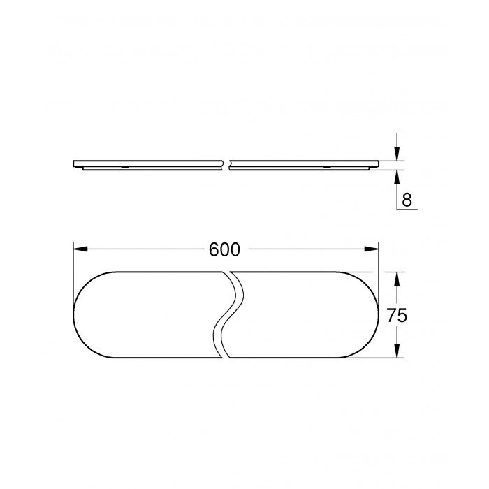 Стеклянная полка в ванную Grohe Selection (41057000) Стеклянная полка в ванную Grohe Selection (41057000)