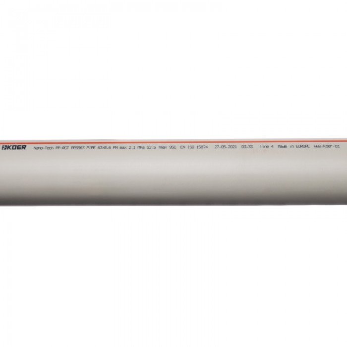 Труба PN16 Koer PPR 63x8,6 (KR3078) Труба PN16 Koer PPR 63x8,6 (KR3078)
