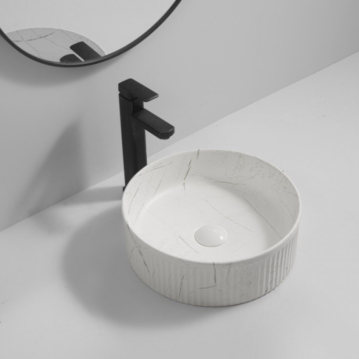 Раковина накладная Mixxus Premium WAVE-0102 MARBLE 370х370х130mm (MP6528) Раковина накладная Mixxus Premium WAVE-0102 MARBLE 370х370х130mm (MP6528)