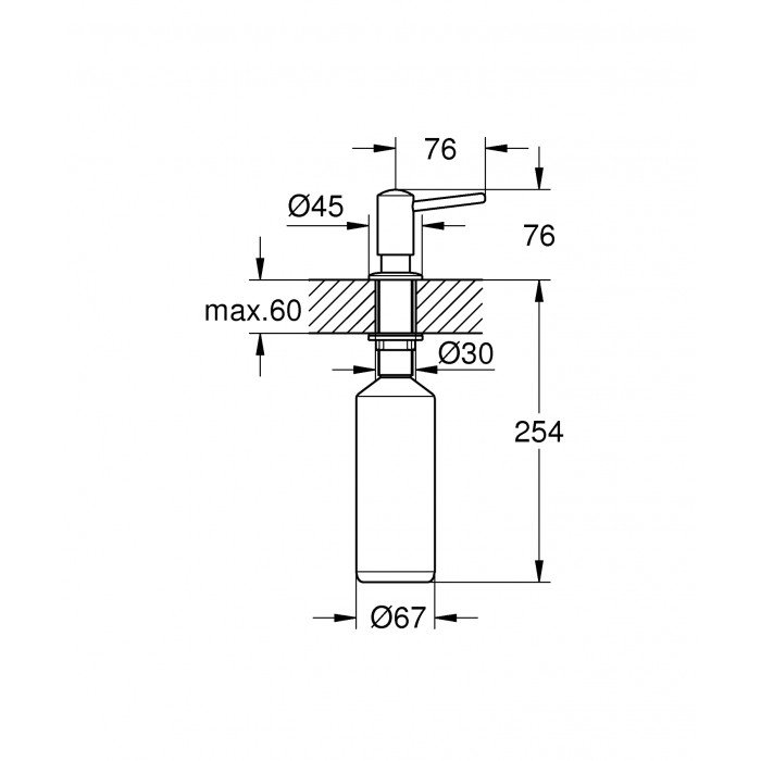 Дозатор для моющего средства Grohe (40536DC0) Дозатор для моющего средства Grohe (40536DC0)