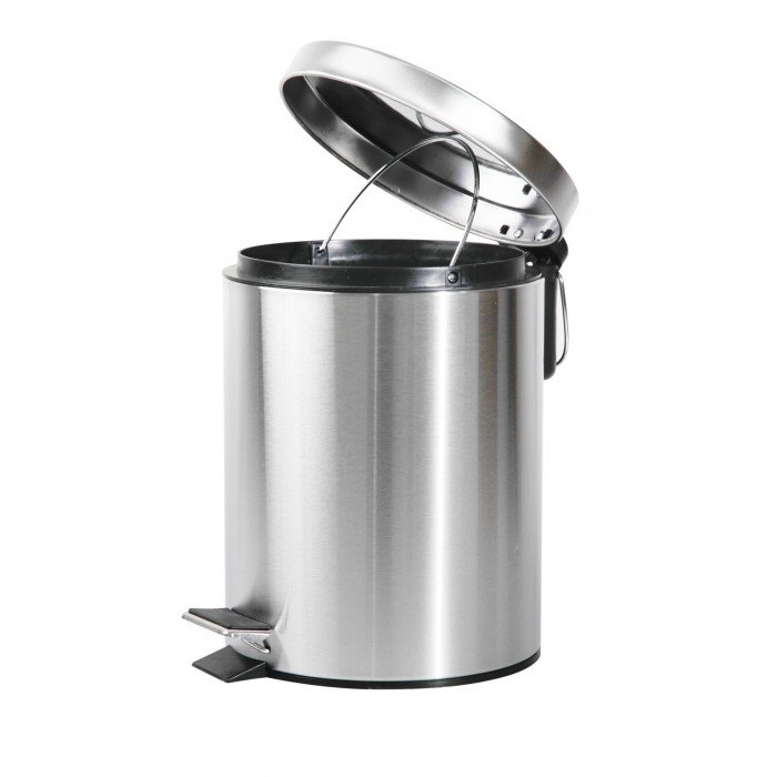 Мусорное ведро круглое Zerix Solo-TC0105 SS Color 5 л цвет нержавейка (ZX5897)