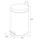 Мусорное ведро круглое Zerix Solo-TC0105 SS Color 5 л цвет нержавейка (ZX5897)