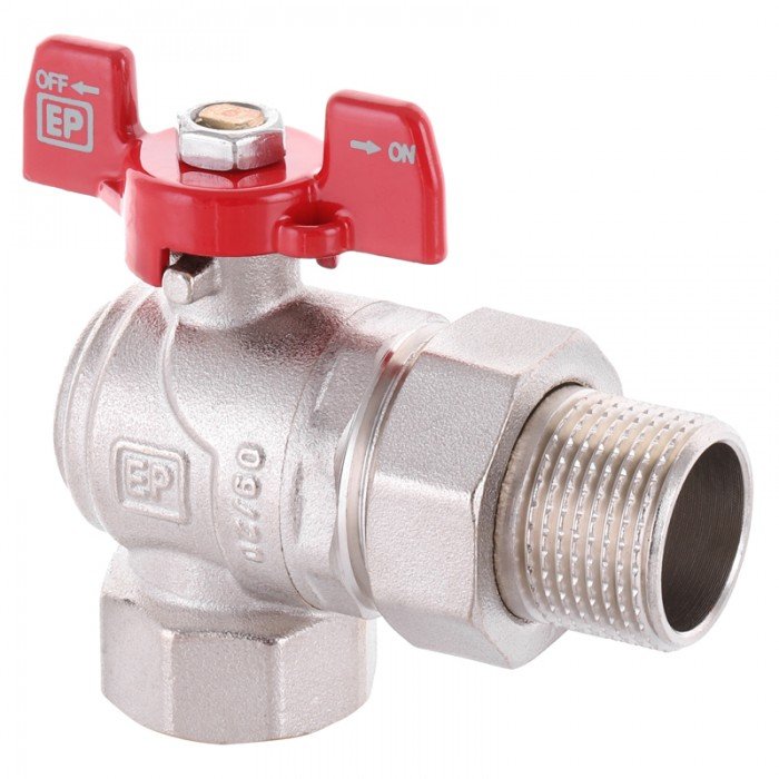 Кран с американкой угловой 3/4" Europroduct EP.410 (EP2960) Кран с американкой угловой 3/4" Europroduct EP.410 (EP2960)