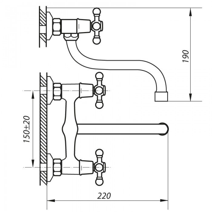 Смеситель для кухни Zerix TZK 605 (ZX0100)
