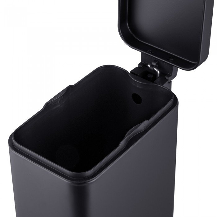 Мусорное ведро с плавным закрытием прямоугольное Mixxus Premium Quadro-TC0105 Black 5 л цвет черный Мусорное ведро с плавным закрытием прямоугольное Mixxus Premium Quadro-TC0105 Black 5 л цвет черный