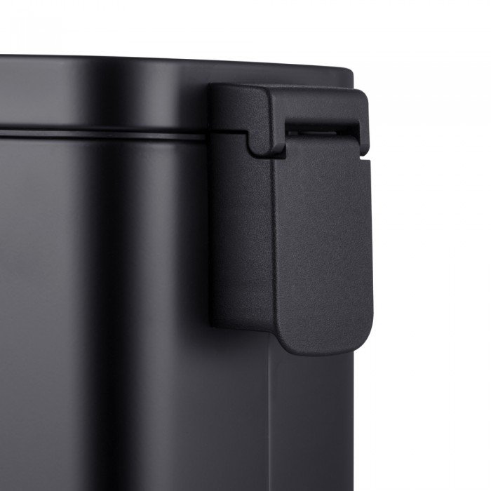 Мусорное ведро с плавным закрытием прямоугольное Mixxus Premium Quadro-TC0105 Black 5 л цвет черный Мусорное ведро с плавным закрытием прямоугольное Mixxus Premium Quadro-TC0105 Black 5 л цвет черный