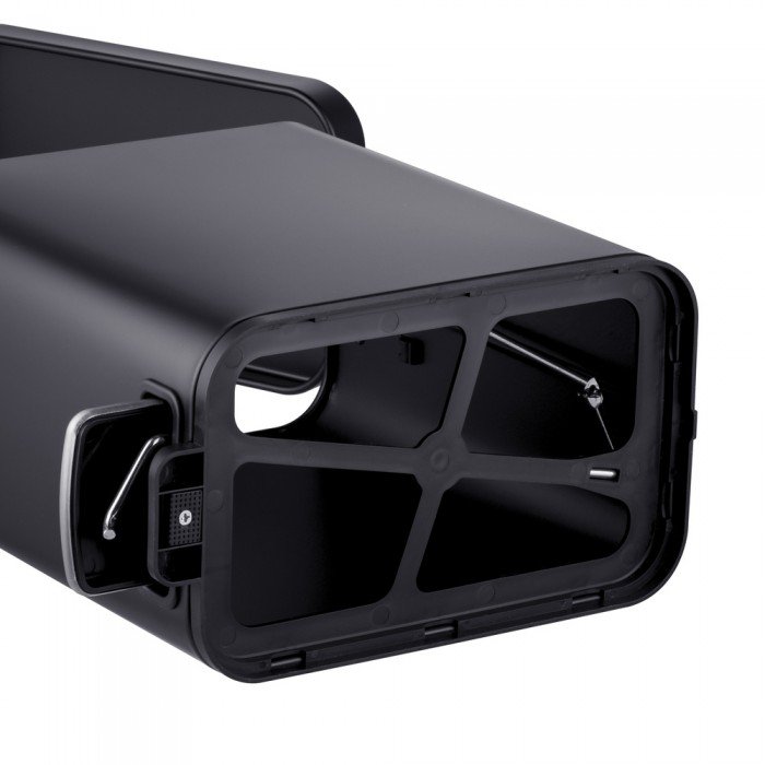 Мусорное ведро с плавным закрытием прямоугольное Mixxus Premium Quadro-TC0105 Black 5 л цвет черный Мусорное ведро с плавным закрытием прямоугольное Mixxus Premium Quadro-TC0105 Black 5 л цвет черный