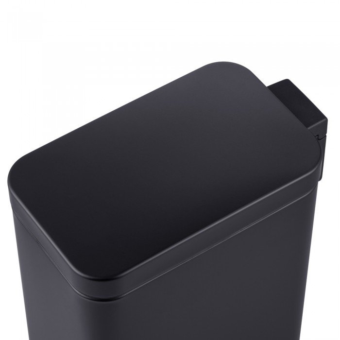 Мусорное ведро с плавным закрытием прямоугольное Mixxus Premium Quadro-TC0105 Black 5 л цвет черный Мусорное ведро с плавным закрытием прямоугольное Mixxus Premium Quadro-TC0105 Black 5 л цвет черный