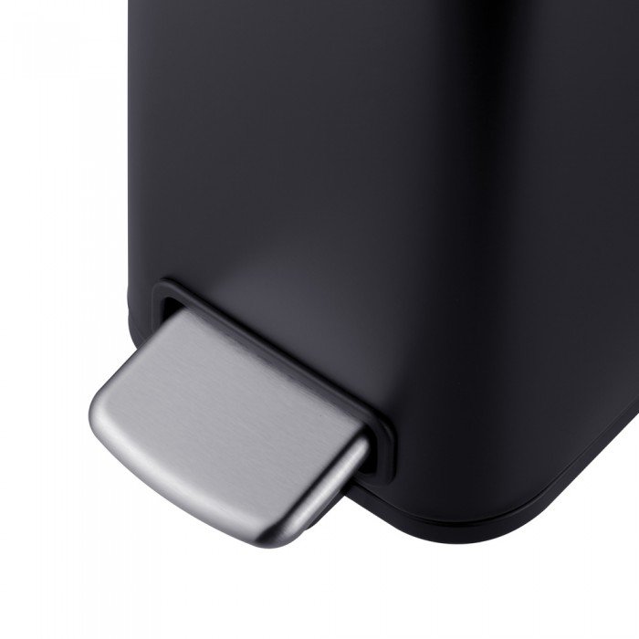 Мусорное ведро с плавным закрытием прямоугольное Mixxus Premium Quadro-TC0105 Black 5 л цвет черный Мусорное ведро с плавным закрытием прямоугольное Mixxus Premium Quadro-TC0105 Black 5 л цвет черный