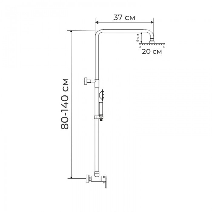 Душевая колонна со смесителем Ibergrif River M17021 (IB0019)