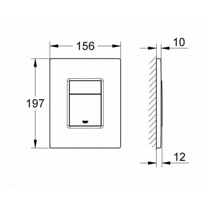 Панель смыва Grohe Skate Cosmopolitan для унитаза (38732000)