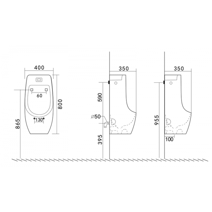 Писсуар подвесной Mixxus Premium BEVEL-1001 390x395x795mm с ИК-датчиком автоматического смыва (MP66 Писсуар подвесной Mixxus Premium BEVEL-1001 390x395x795mm с ИК-датчиком автоматического смыва (MP66