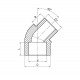 Угол Koer K0264.PRO 25 PPR 45 ВН (KP2908) Угол Koer K0264.PRO 25 PPR 45 ВН (KP2908)