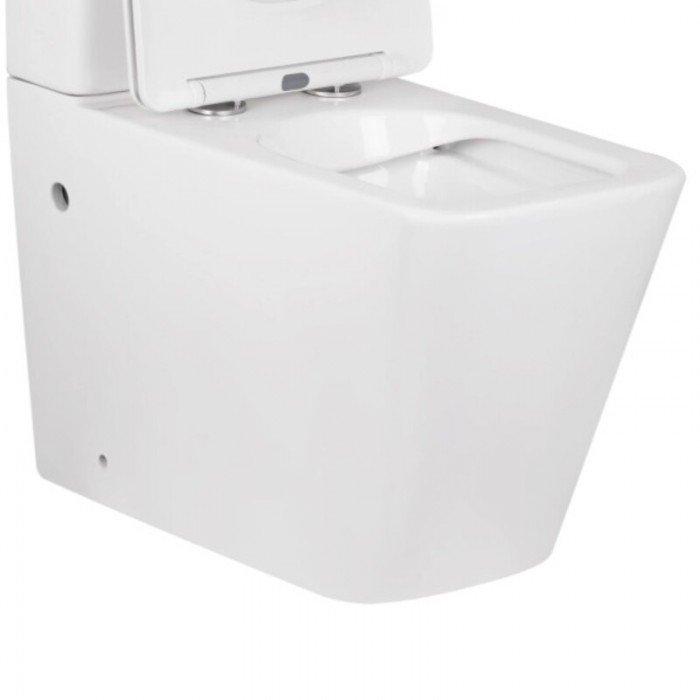 Чаша унітазу-компакту Mixxus Premium Quadro-0402-R Bowl 675х390х855 Rimless без сидіння (MI8340)