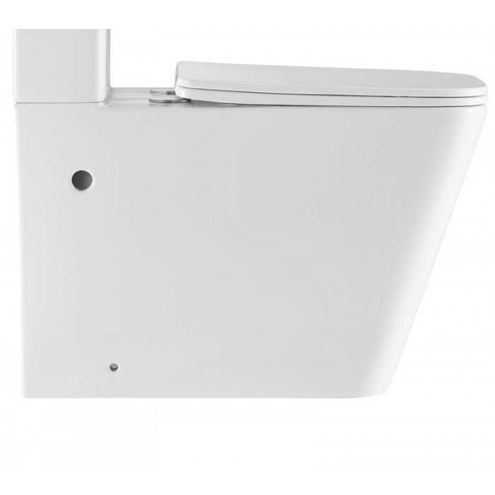 Чаша унітазу-компакту Mixxus Premium Quadro-0402-R Bowl 675х390х855 Rimless без сидіння (MI8340)