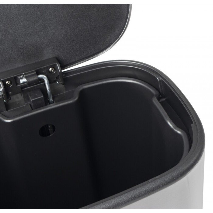 Відро для сміття з плавним закриттям овальне Mixxus Premium Diverse-TC0112 SS Color 12л колір нержавіюче