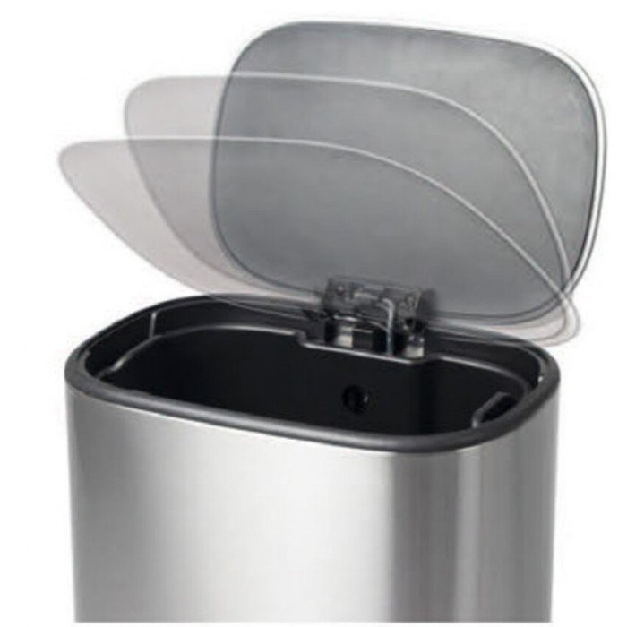 Відро для сміття з плавним закриттям овальне Mixxus Premium Diverse-TC0112 SS Color 12л колір нержавіюче