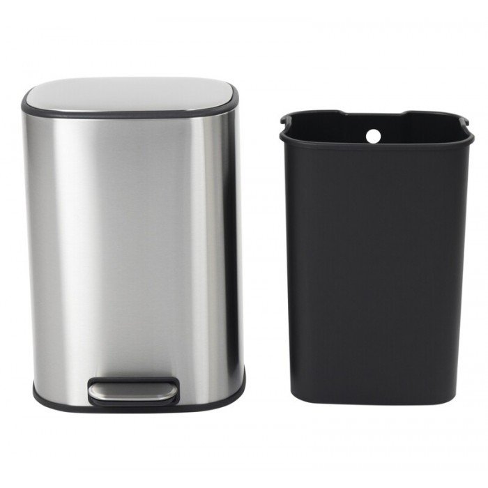 Відро для сміття з плавним закриттям овальне Mixxus Premium Diverse-TC0112 SS Color 12л колір нержавіюче