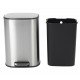 Відро для сміття з плавним закриттям овальне Mixxus Premium Diverse-TC0112 SS Color 12л колір нержавіюче