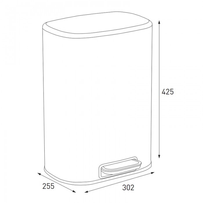 Відро для сміття з плавним закриттям овальне Mixxus Premium Diverse-TC0112 SS Color 12л колір нержавіюче
