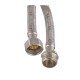 Гибкий шланг для подключения воды гайка 1/2'' - Штуцер 1/2'' (50 см) (силик. оболочка) Zerix (ZX301
