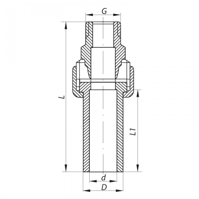 Розбірне різьбове з'єднання ЗР 32x1M PPR Koer K0239.PRO (KP2604)