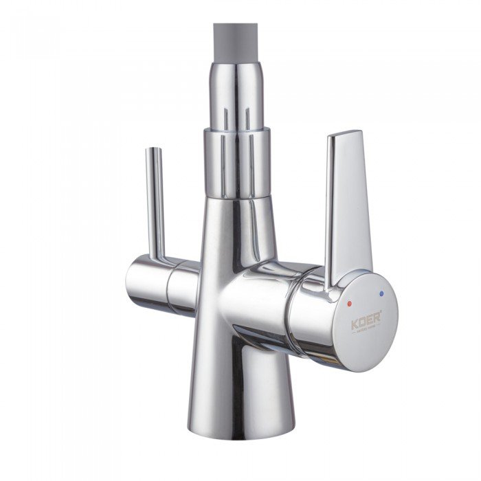 Кухонний змішувач з силік. виливом і вих. для питної води KOER KB-72003-01 (KR3375) Кухонний змішувач з силік. виливом і вих. для питної води KOER KB-72003-01 (KR3375)