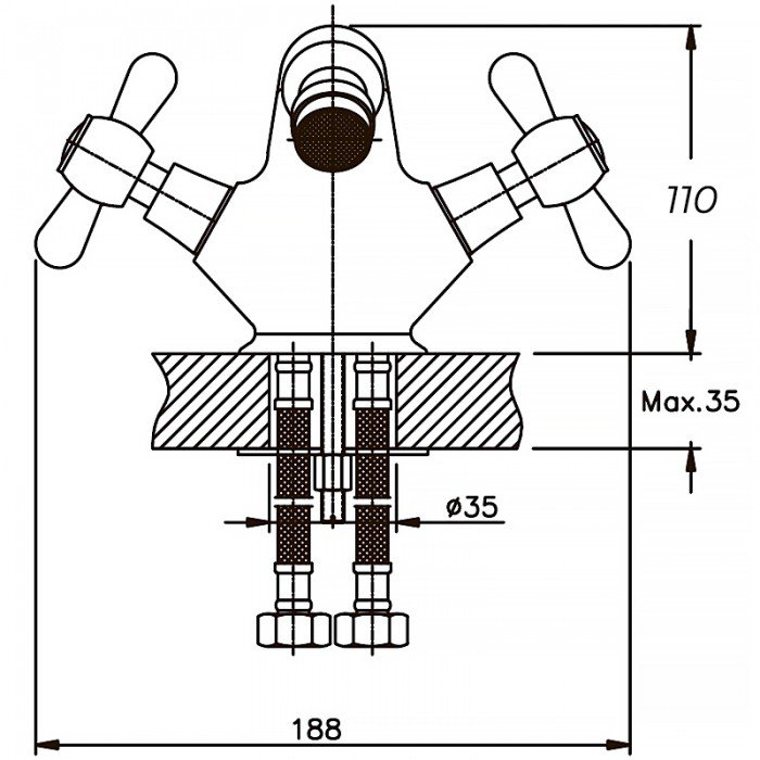 Смеситель для биде Haiba Dominox 162 (HB0074)