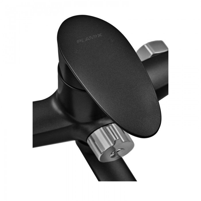 Змішувач для ванни Plamix CEZAR-006 EURO SET Matte black, зі шлангом, лійкою та кронштейном (PM0690) Змішувач для ванни Plamix CEZAR-006 EURO SET Matte black, зі шлангом, лійкою та кронштейном (PM0690)
