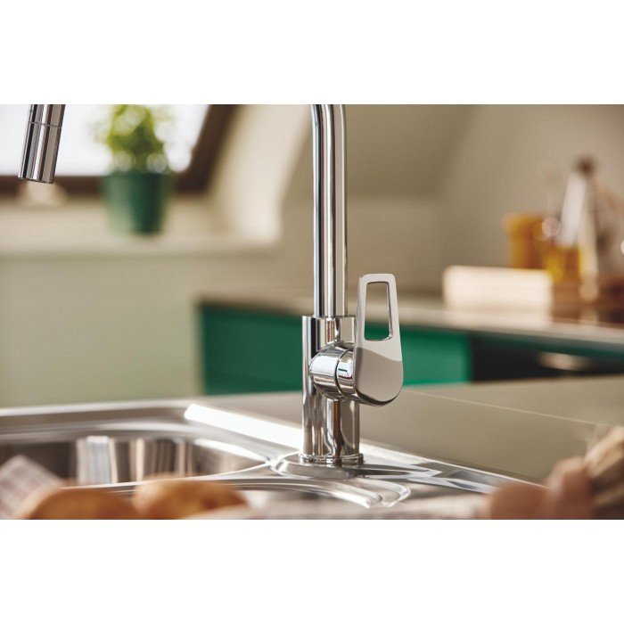 Одноважільний змішувач для кухні Grohe BauLoop New (30543000)