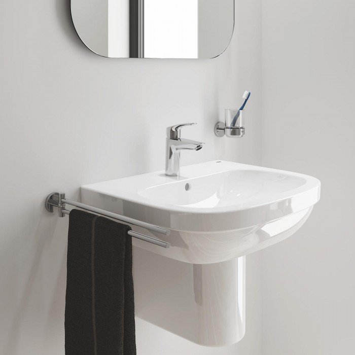 Однорычажный смеситель для раковины S-Size Grohe Eurosmart New с нажимным донным клапаном (23922003