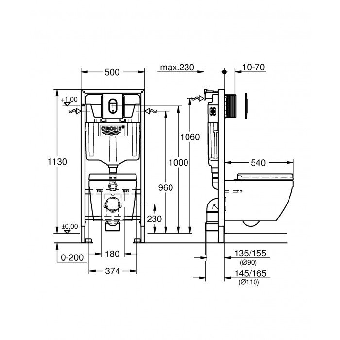 Инсталляционный комплект Grohe Rapid 5 в 1 (36503000) Инсталляционный комплект Grohe Rapid 5 в 1 (36503000)