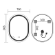 Зеркало Mixxus Premium ELLIPSE MV05-90x70-Reverse с Led Touch, Anti-fog, димером (3-6,5kK) (MP6644)