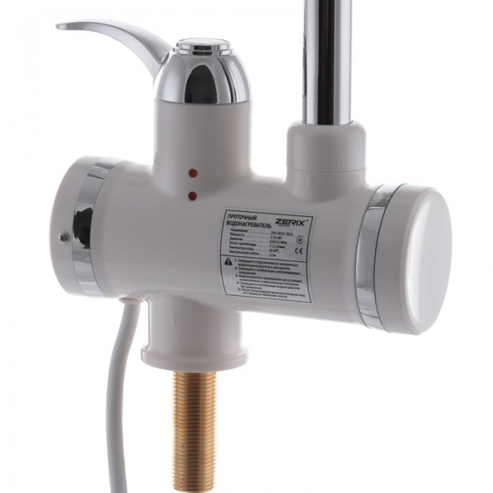 Проточный водонагреватель Zerix ELW02-E (с индик. темп.) (ZX0448)