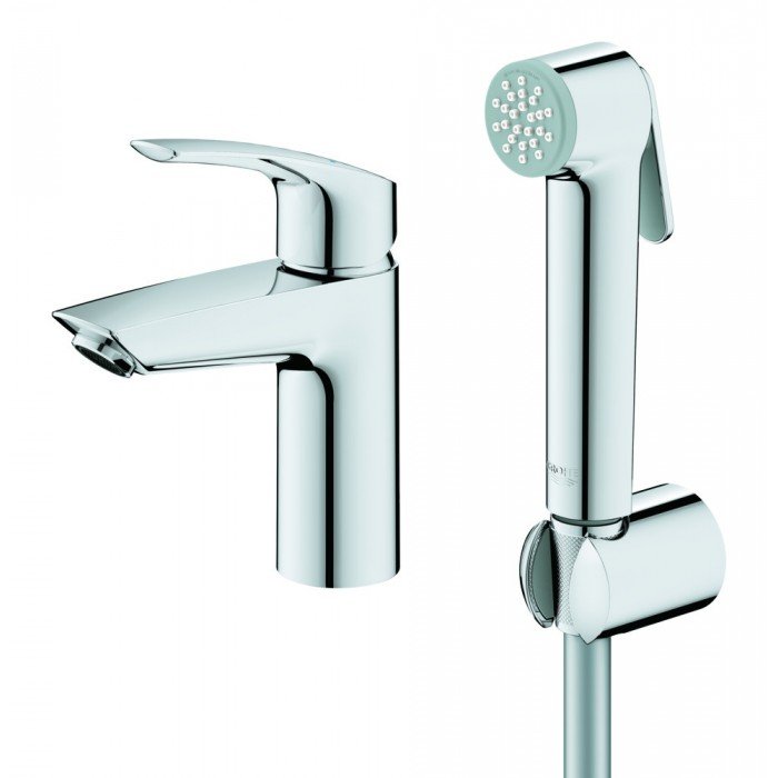 Смеситель для раковины с гигиеническим душем Grohe Eurosmart New (23124003) Смеситель для раковины с гигиеническим душем Grohe Eurosmart New (23124003)