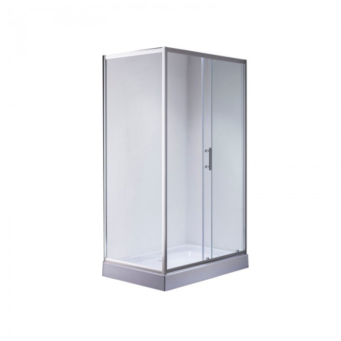 Душова кабіна з низьким піддоном Mixxus HARD SCT01-100x80x198-TR CHROME прозоре скло 5мм (MI69