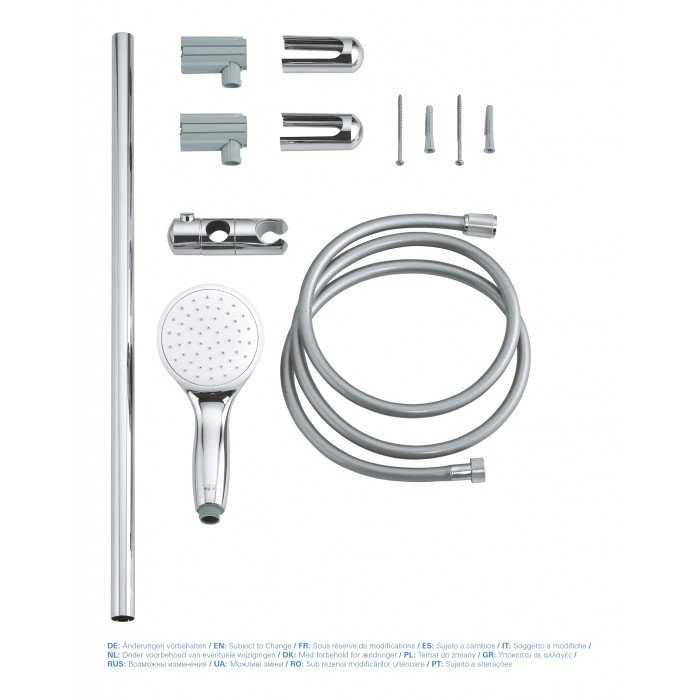 Душовий гарнітур зі штангою, 1 режим струменю Grohe New Tempesta Classic (27853001)