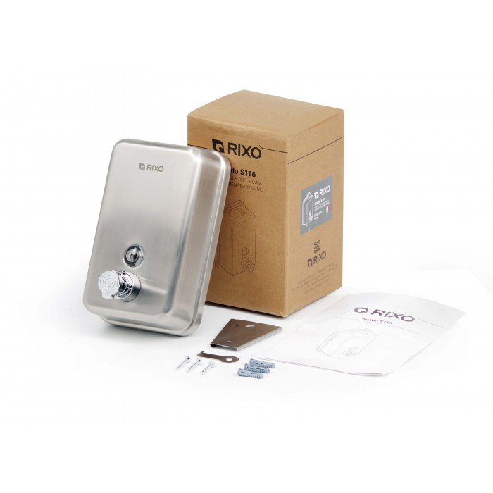 Дозатор мила-піни із нержавіючої сталі Rixo Solido (S116)