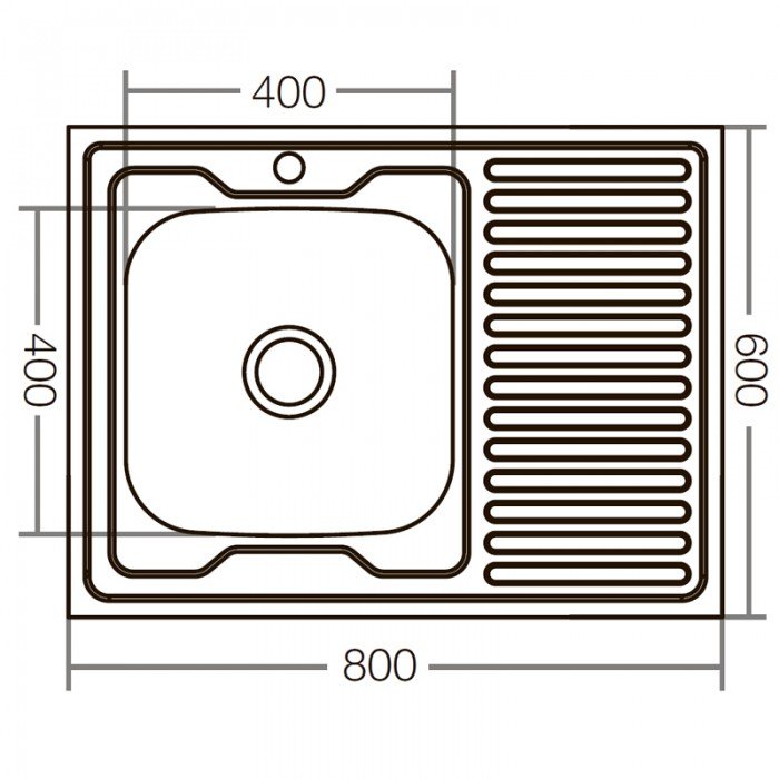 Кухонная мойка накладная Zerix Z8060L-04-160E (Satin) (ZX1618) Кухонная мойка накладная Zerix Z8060L-04-160E (Satin) (ZX1618)