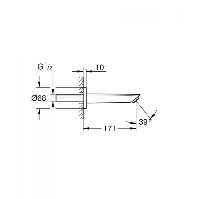 Излив для ванны Grohe Eurosmart New (13448003) Излив для ванны Grohe Eurosmart New (13448003)