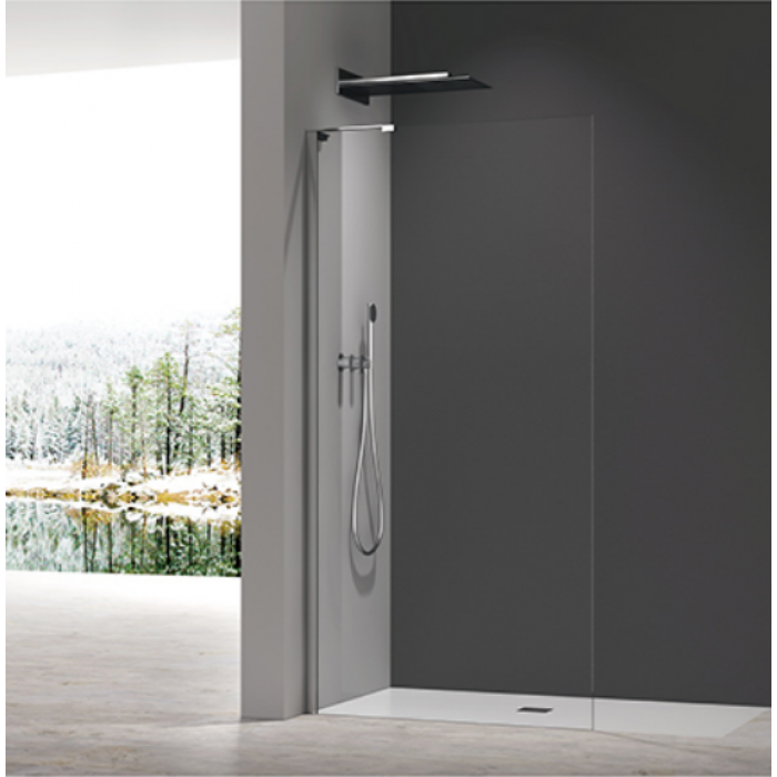 Душевая перегородка Koer SR SP02-100x200-TR-07 Walk-In прозрачное стекло Easy Clean 8мм, графит (KR Душевая перегородка Koer SR SP02-100x200-TR-07 Walk-In прозрачное стекло Easy Clean 8мм, графит (KR