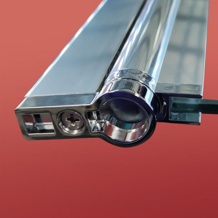 Шторки стеклянные на ванну Koer SR BS01-80x140-TR-01 прозрачное стекло 6мм, хром (KR5400)