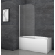 Шторки стеклянные на ванну Koer SR BS01-80x140-TR-01 прозрачное стекло 6мм, хром (KR5400)