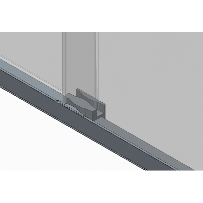 Дверь в нишу Koer SR SD03-140x200-TR-01 прозрачное стекло Easy Clean 8мм, хром (KR5385)