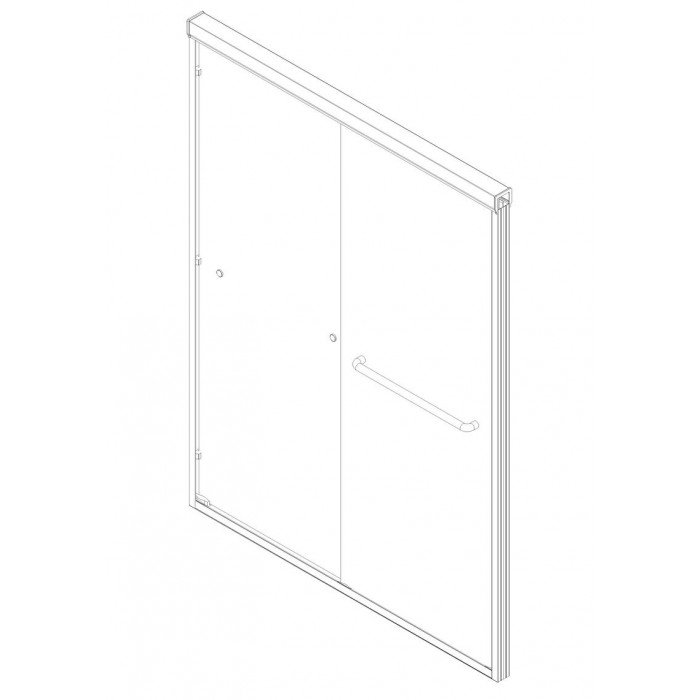 Дверь в нишу Koer SR SD03-140x200-TR-01 прозрачное стекло Easy Clean 8мм, хром (KR5385)